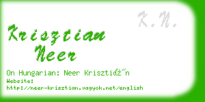 krisztian neer business card